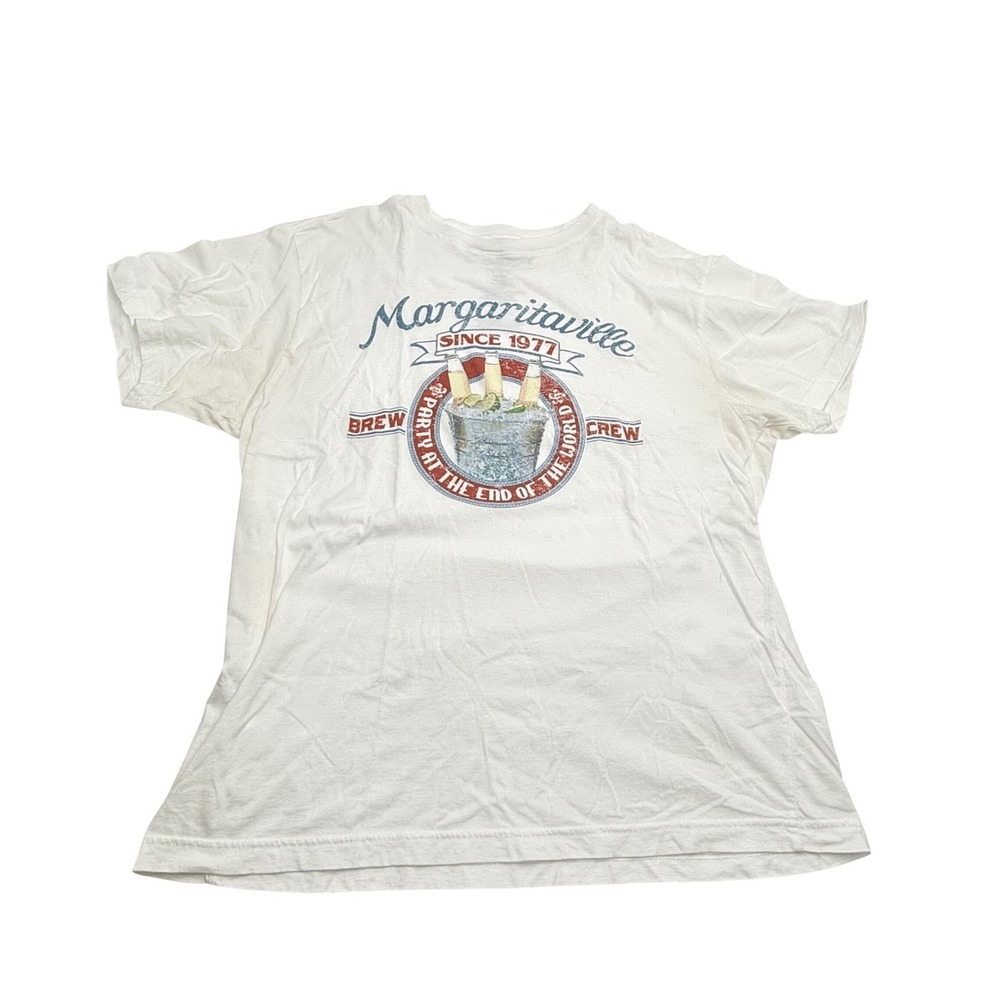 Margaritaville Mens Brew Crew Party at the End of the World Graphic T-Shirt L